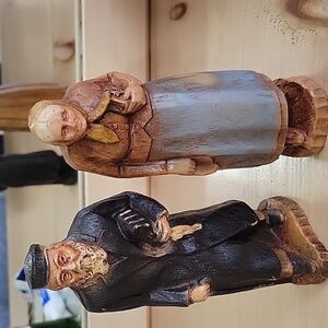 Vintage Syroco Carved Jewish Judaica Couple